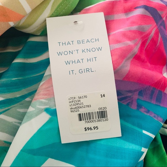 Lane Bryant Floral One Piece Swimsuit NWT Sz 14&18 - Picture 5 of 6